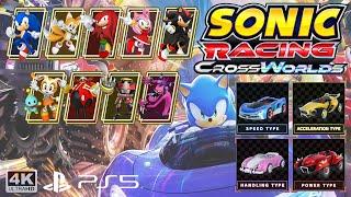 Sonic Racing: CrossWorlds - All Characters + Cars + Gadgets (PS5) | Closed Network Test – Beta Test