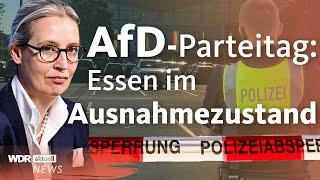 Parteitag der AfD in Essen: Proteste und Demos sorgen für Ausnahmezustand | WDR Aktuelle Stunde