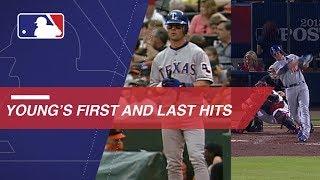 A look at Michael Young's first and last MLB hits