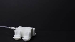 Soft-bodied, 3D-printed, air-powered robot in action