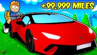I PUSHED THE CAR 99999 MILES in Roblox Push a Car Simulator