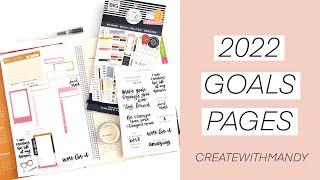 Plan with Me // 2022 Goals Pages // CreatewithMandy