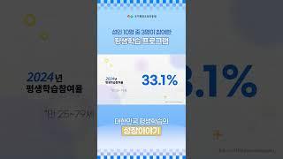 평생교육 참여율의 꾸준한 성장｜통계로 보는 평생학습 