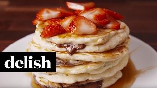 Nutella Stuffed Pancakes | Delish