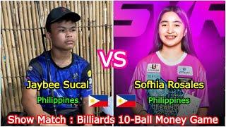 Jaybee Sucal VS Sofhia Vyanca Rosales | Show Match : Billiards 10-Ball Money Game