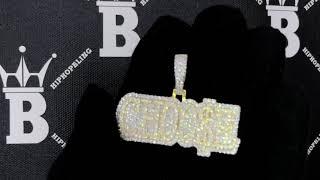 Iced Out Gold CHOO$E VVS CZ Hip Hop Bling Pendant