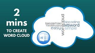 Create a Word Cloud using Microsoft Word | NO CODING | ZERO PROGRAMMING