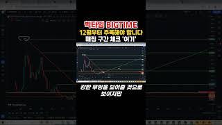 빅타임 BIGTIME 코인, 지금 이 무빙에 속지말자! 12월부터 주목해야하는코인, 수익볼 만한 '매집 구간 체크' '여기!!' #shorts #빅타임코인 #빅타임분석