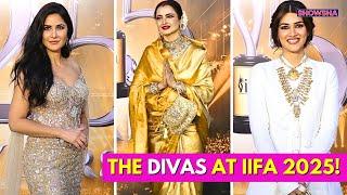 The OG Divas Katrina Kaif, Rekha & Kriti Sanon Mesmerize At IIFA 2025 Green Carpet I WATCH