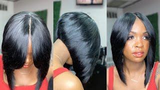 ILLUSION PART QUICKWEAVE STACKED LAYERED BOB FT MY DAUGHTER DASH DOLL (Protective style)