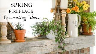 Spring Fireplace Decorating Ideas | HOW TO STYLE A MANTEL | Spring Decorating Tutorial
