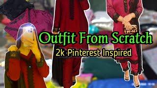 Pinterest Inspired dress for eid under 2k | Outfit from scratch | Aamna Creative style