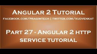 Angular 2 http service tutorial