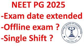 neet pg 2025 exam date, neet pg 2025 single shift, neet pg 2025 online,neet pg 2024 clinical cut off