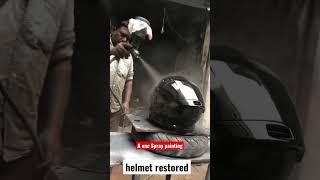 A one spray painting || Helmet restored || painting on helmet