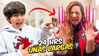 ¡RETO A MI MAMÁ A 24 HORAS CON LAS UÑAS LARGAS!  NO SABEN LO QUE ME HIZO ‍