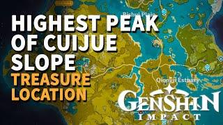 Find the treasure's location Genshin Impact (Highest peak of Cuijue Slope)