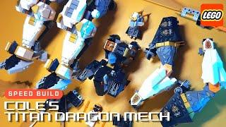 LEGO NINJAGO | Cole's Titan Dragon Mech | 71821 | Dragons rising | Speed Build ASMR