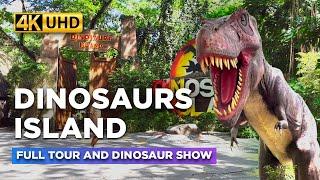 DINOSAURS ISLAND Clark Walking Tour 2023 | WHAT CAN YOU SEE INSIDE the Park? @ Clark Pampanga 【4K】