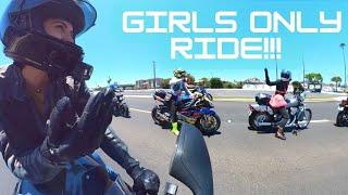 ALL GIRLS ride in SoCal  w/ S1000RR | my LARGEST women's group ride