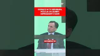 Gorąco w TV Republika. Policja do Ziobry: "zapraszamy z nami"