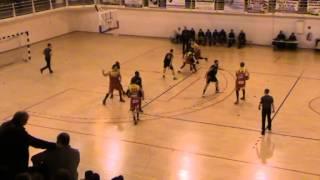 Union Tarbes Lourdes Pyrenees Basket vs JSA Bordeaux 2013-2014 (Andrius Ragauskas #7 RED)