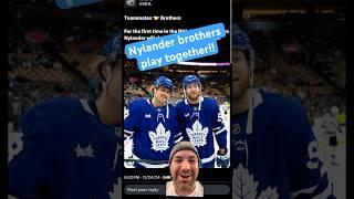 William and Alex Nylander play together on the Toronto Maple Leafs