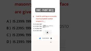 Bmc mcq #civil_engineering_mcq #bmc #ssc_je #gatece #building_material#viral #bmc #dda #civil #paint