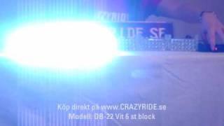DB-22 Vit 6 st block - Blåljus, blixtljus, strobe, LED, polis, styling, show
