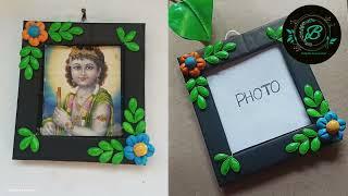 2 Photo frame DIY ideas | Handmade picture frame making at home | Pumpkin seeds craft ideas