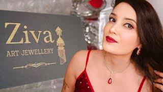 ZIVA Art Jewelry Victorian Ruby Earrings & Myra Pendant set review 