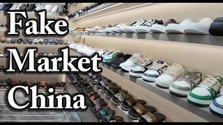 Fake Market Designer Shoes And Sneakers. Reflection Of Changing Trends. Guangzhou China Vlog.