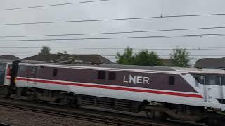 Class 91 passing through Stevenage