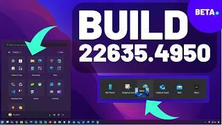 Windows 11 build 22635.4950: NEW Drag Tray, Start grid view, scaling support  KB5052078