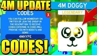 SECRET 4M PET UPDATE CODES IN SLAYING SIMULATOR! Roblox