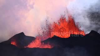 Iceland's Bardarbunga volcano erupts under Northern Lights