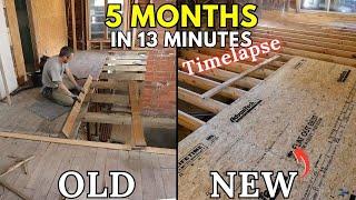 I Ripped Out & Rebuilt the Floor in our 1930 Farmhouse // Face Paced 5 Month Timelapse