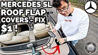 Mercedes SL Rear Hinge Roof Flap Covers Repair Fix ! - $1