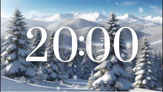 20-Minute Snow Timer with Relaxing Winter Piano Music