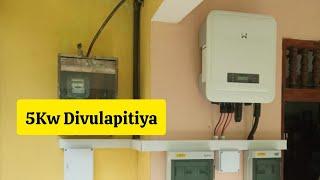 5Kw On Grid Solar Power System Installation Completed At Divulapitiya