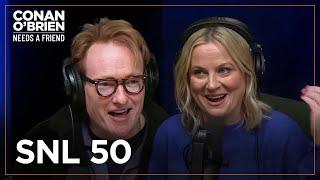 Amy Poehler & Meryl Streep Shared A Dressing Room At SNL 50 | Conan O'Brien Needs A Friend