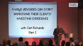 Carl Richards: 4 ways advisers can improve clients' investing experience video blog, P