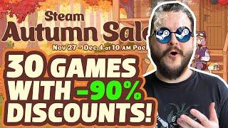 Steam Autumn Sale 2024! 30 Awesome games with -90% or Bigger Discount!