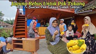 Eps 72 Renov DAPUR KESAYANGAN !! Rak TV Sudah Selesai Bikin Jagung Rebus Untuk Pak Tukang