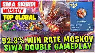 92.2% Win Rate Moskov Siwa Double Gameplay [ Top Global Moskov ] SIWA SKIBIDI - Mobile Legends Build