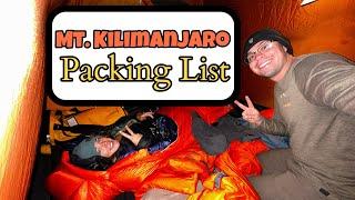 Mt. Kilimanjaro PACKING/Gear List