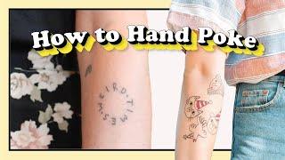How To Hand Poke | Easy Stick n Poke Tattoo | Tattoo Yourself at Home | Super Simple Steps