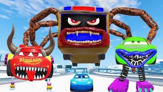 Live Epic Escape From Lightning McQueen Eater Monsters | McQueen VS Lightning McQueen | BeamNG.Drive