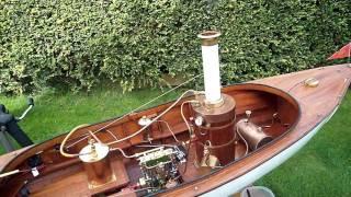 STEAM LAUNCH  Lady Beatrice  no 1  !!! refurbished  Marcher Engine Steam launch