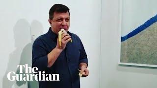 'Hungry' performance artist eats $120,000 banana art installation